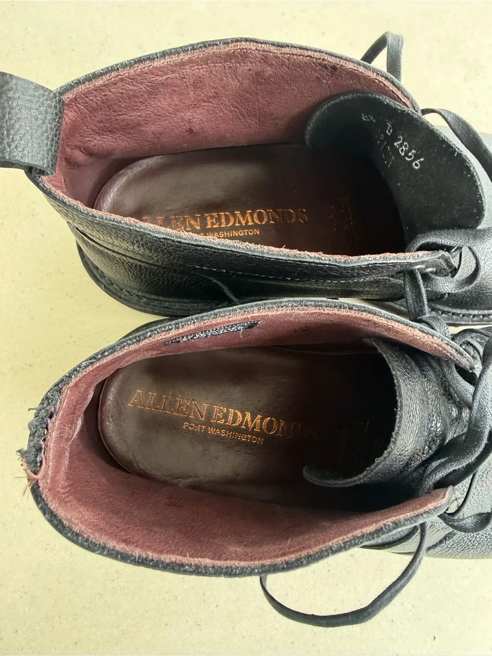 Allen Edmonds Alpine Chukka Pebble Leather Boots Black Weatherproof Men Size 8.5